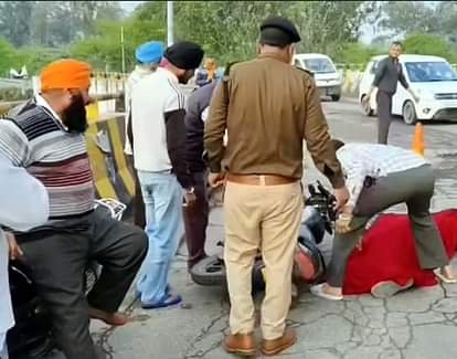 जलेबी पुल पर हादसा, बाइक चालक की मौत