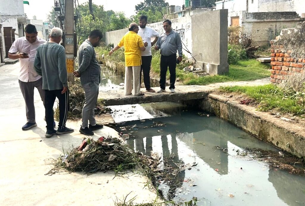 संतोषजनक नहीं मिली नाले की सफाई, ठेकेदार को दिए कड़े निर्देश