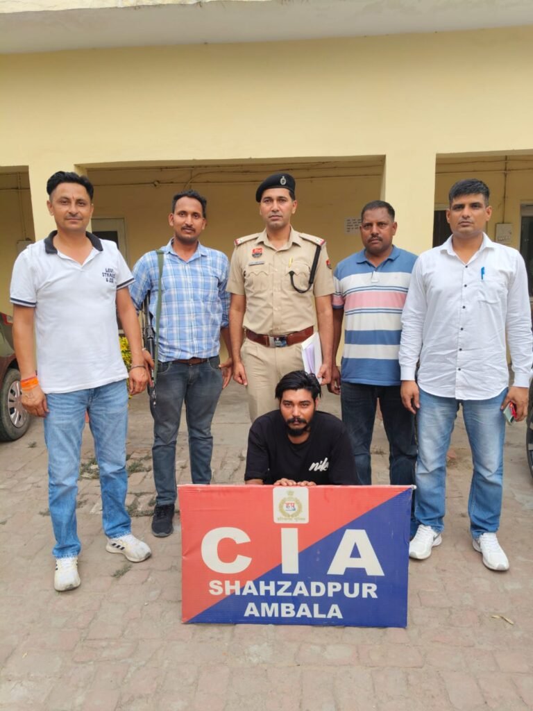 थाना नारायणगढ़ क्षेत्र से अवैध देसी पिस्टल सहित आरोपी गिरफ्तार