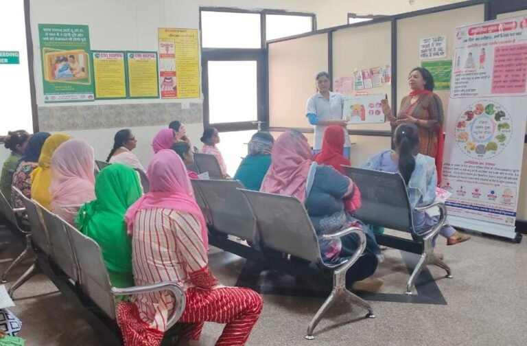 नागरिक अस्पताल अम्बाला छावनी में मनाया गया विश्व स्तनपान सप्ताह